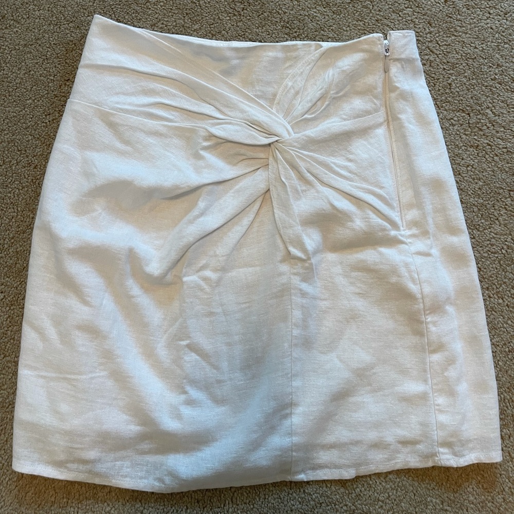 White Linen Abercrombie Mini Skirt